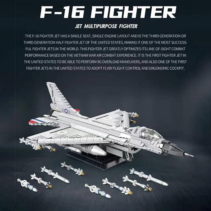 F-16 Fighting Falcon Blocks Set | 1427 PCS